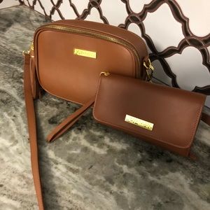 Joy and Iman cross body bag and wallet